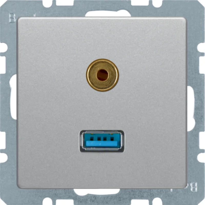 BMO USB/3.5mm AUDIO, Q.1/Q.3, цвет: алюминиевый, с эффектом бархата