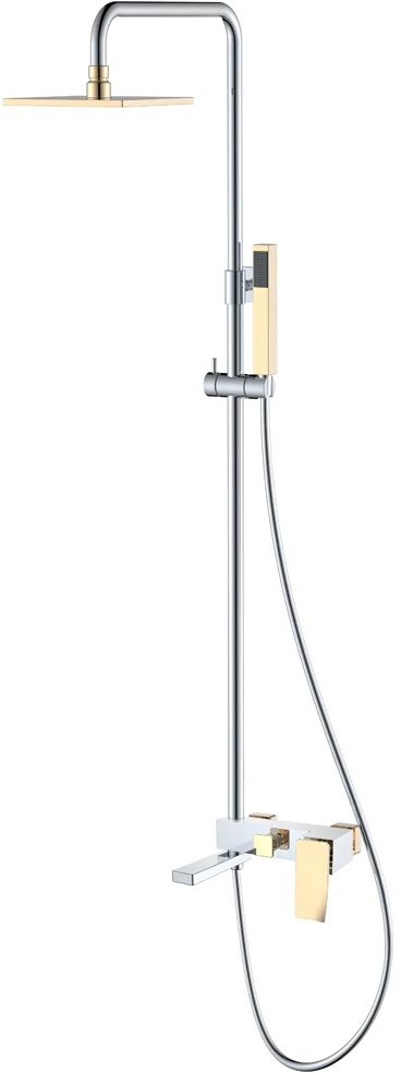 Boheme Стойка для душа Q ChromeGold.2_Комплект