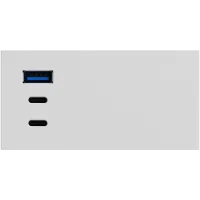 Donel USB зарядное устройство, 100W, Type A + C + C, 4 мод., бел. матовая (90х45мм)