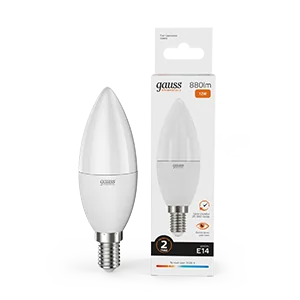 Gauss Лампа Elementary Свеча 12W 880lm 3000K Е14 LED