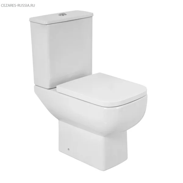 AURORA Чаша унитаза с сиденьем дюропласт soft close, P-trap BB8604CPR/SC BelBagno