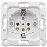 Donel R98 механизм розетки Schuko для плоской лицевой панели 16А 250 В~ на винтах,с заземлением, сер