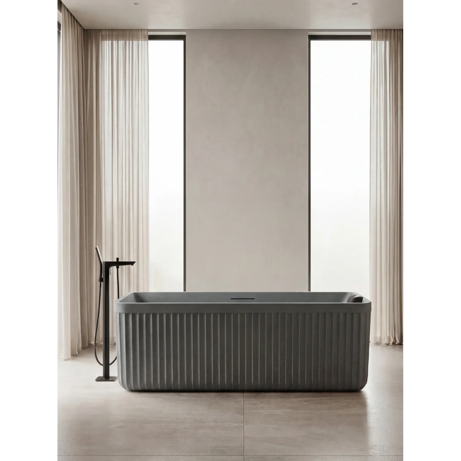 Ванна из искусственного камня AltroBagno Cinzia 090107 Granite Gray