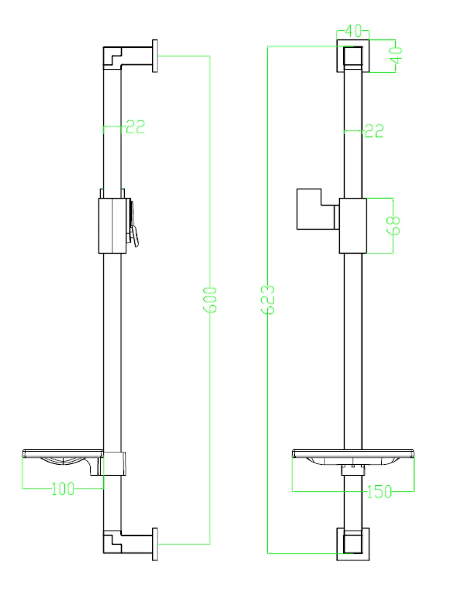 Стойка для душа Lemark LM8069C с мыльницей