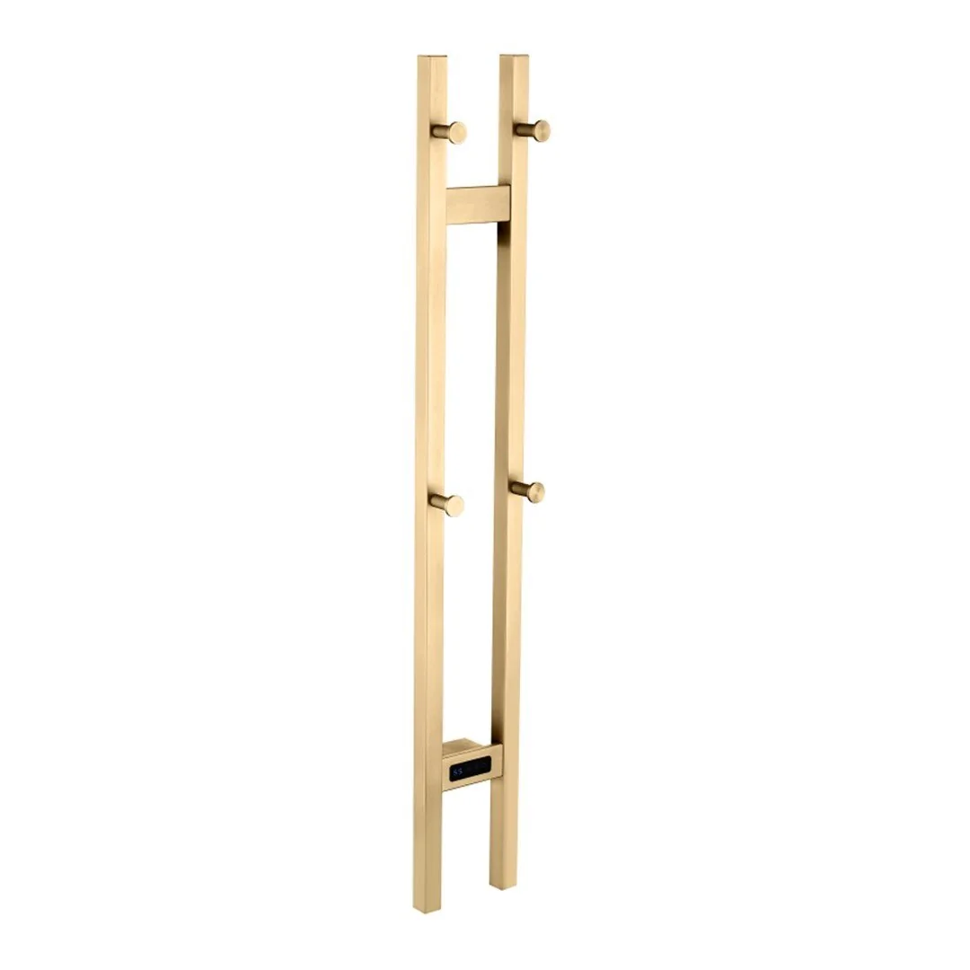 Полотенцесушитель электрический 2-трубы квадратный MATT GOLD 728-MG