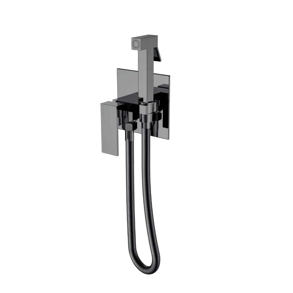 Boheme Смеситель гигиенический, QUBIC Shine Gun Metal