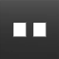 Donel S08 черный графит накладка 2-я для розеток RJ45,TV,SAT , серия DB