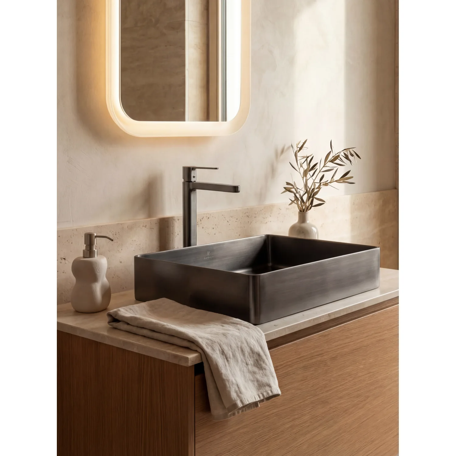 Раковина AltroBagno Astro 001018 MtGr из нержавеющей стали