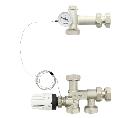 Насосно-смесительная группа SOLOMIX MINI с накидной гайкой 1", с насосом GRUNDFOS UPSO 15-55 130 Uni