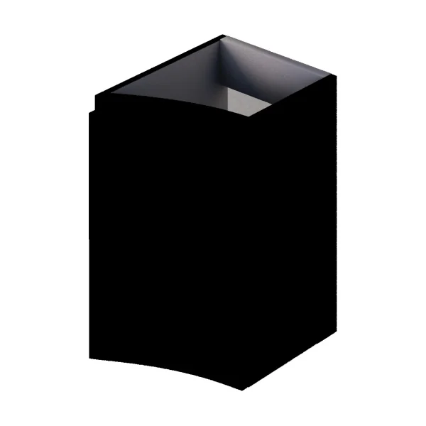 VAGUE Шкафчик подвесной с одной распашной створкой, левый 55284 Nero Opaco, 34x41x55