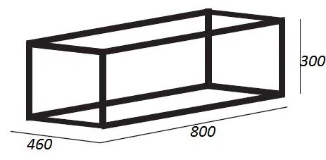 CADRO Металлический каркас сварной под раковину 800х460х300, CADRO-80/46/30-1C-SO-MET-ST
