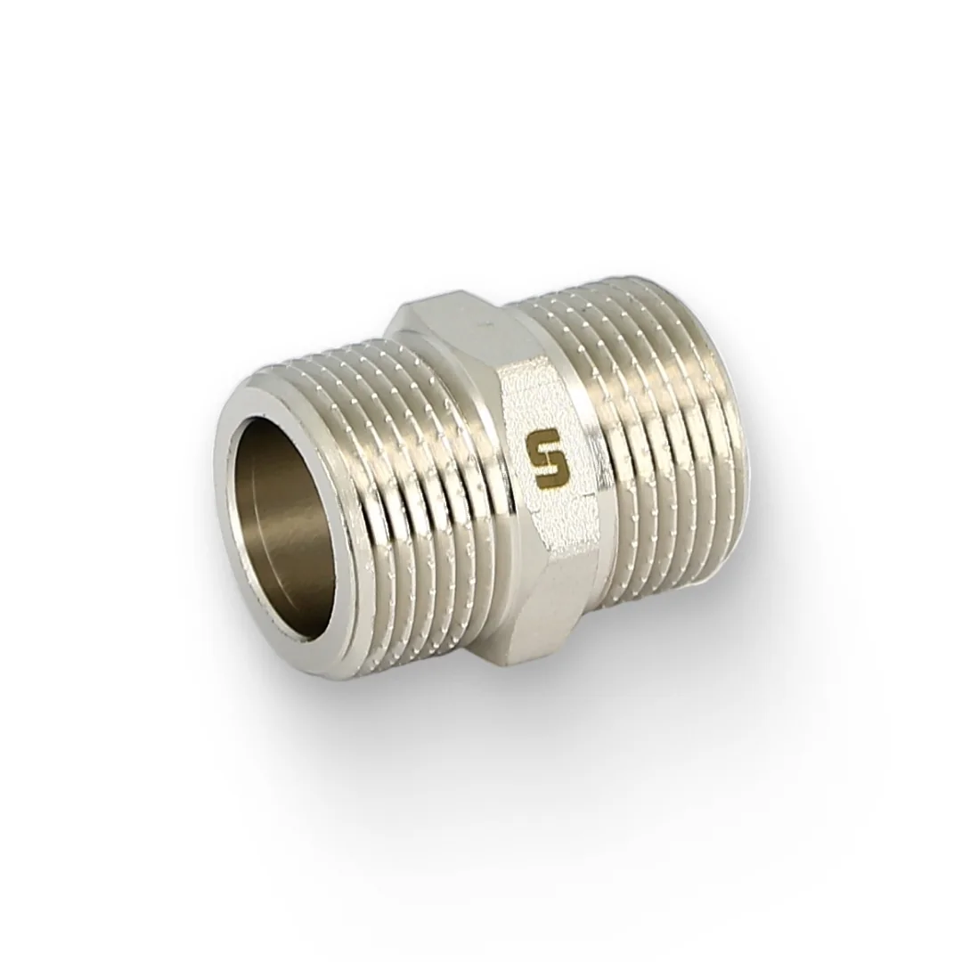 Ниппель удлинённый 3/4", никелированный Uni-Fitt