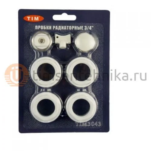 Пробки радиаторные без кронштейнов 1/2" 7 предметов, TIM