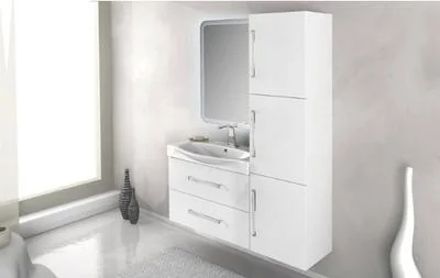 VIRGINIA База под раковину подвесная с двумя выдвижными ящиками 42177 Bianco lucido, 104x38x55 CEZAR