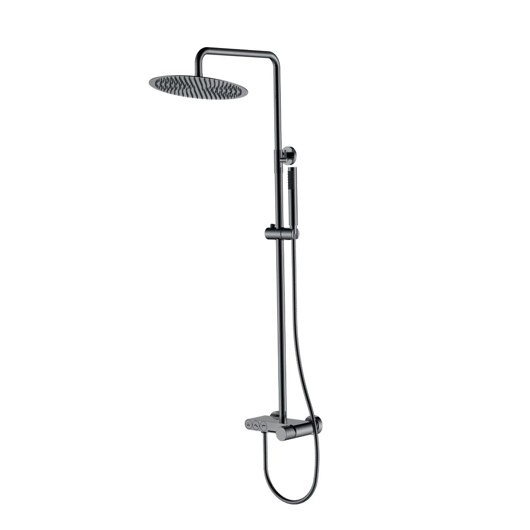 Boheme Стойка для душа STICK SHINE GUN METAL SPIRALE