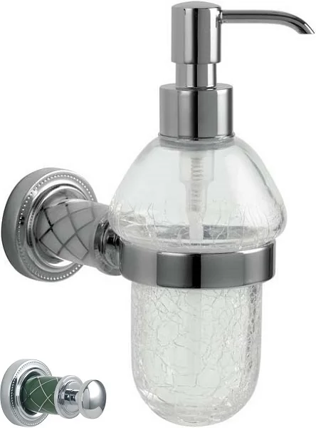 Boheme Настенный диспенсер MURANO CHROME (бирюзовое)_Комплект