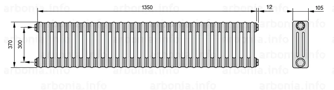 Радиатор Arbonia 3037/30 №12 RAL-9016
