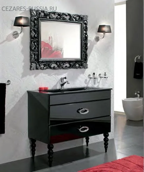 ORCHIDEA 100 Стеклянная раковина-столешница OR100/CR Nero 1010x460x230