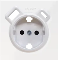 Donel R98 белый накладка для розетки Schuko с зарядным устройством USB A+C, с защитными шторками , с