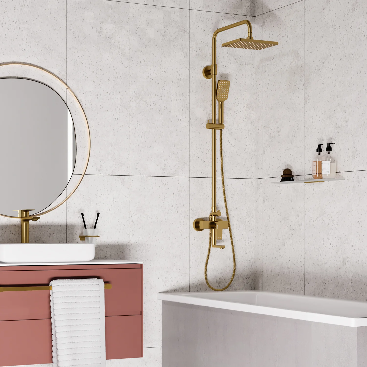 A15501 Душевой комплект со смесителем Wasserkraft