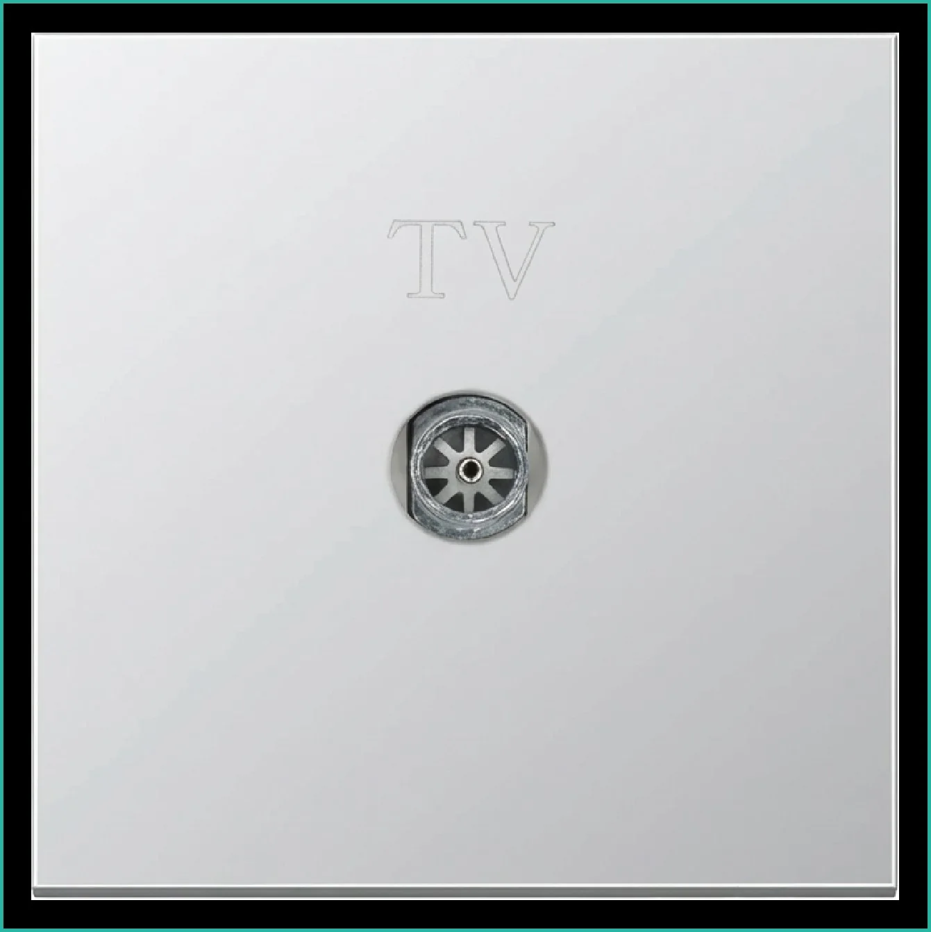 Розетка TV Φ9.5mm оконечная с накладкой, цвет Алюминий