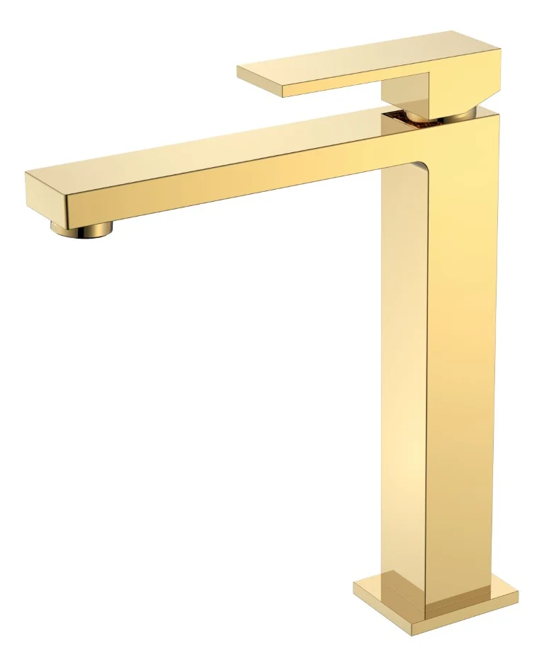 Boheme Смеситель для умывальника высокий QUBIC Gold