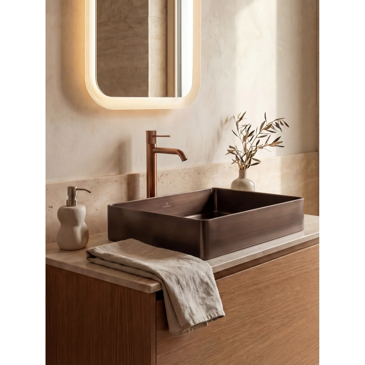 Раковина AltroBagno Astro 001020 BrAn из нержавеющей стали