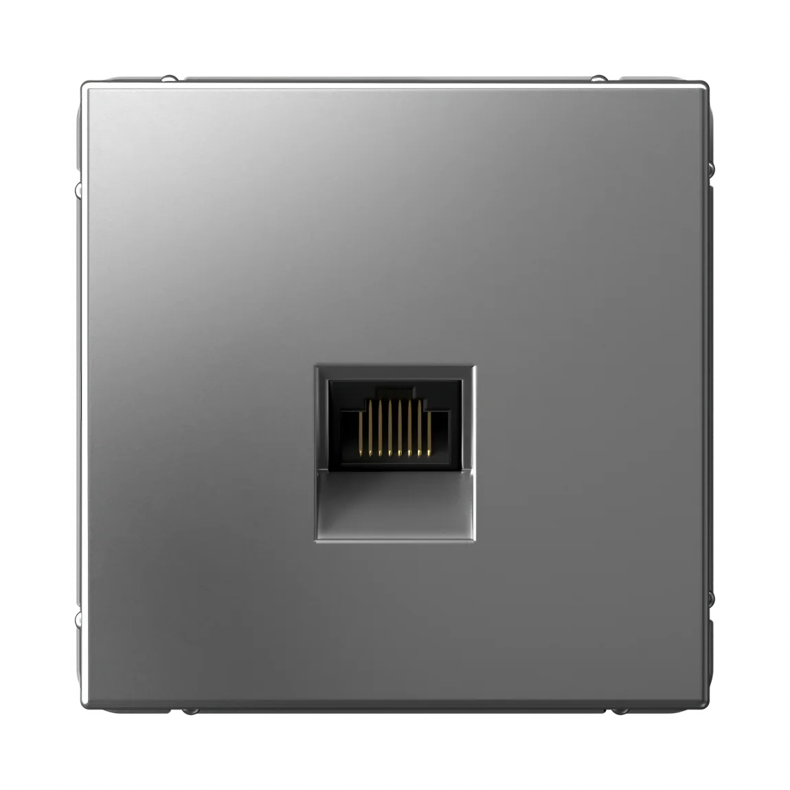 ARTGALLERY РОЗЕТКА компьютерная RJ45, кат. 6A, механизм, СТАЛЬ