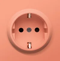 Donel R98 матовый коралл накладка для розетки Schuko с заземляющим контактом с защитными шторками 16