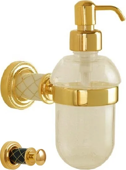 Boheme Настенный диспенсер MURANO GOLD (черное)_Комплект