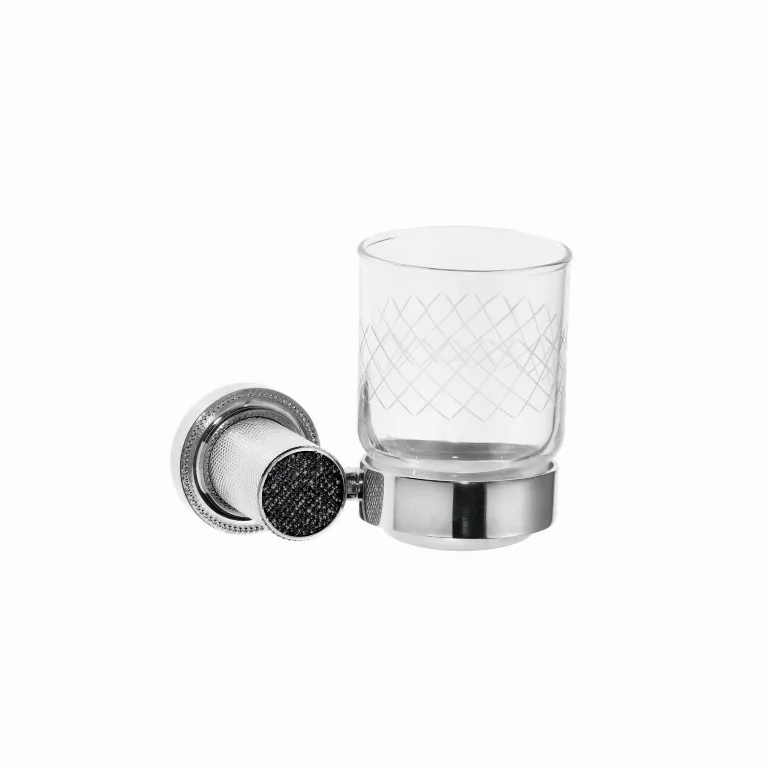 Boheme Стакан настенный ROYALE CRISTAL BLACK ХРОМ