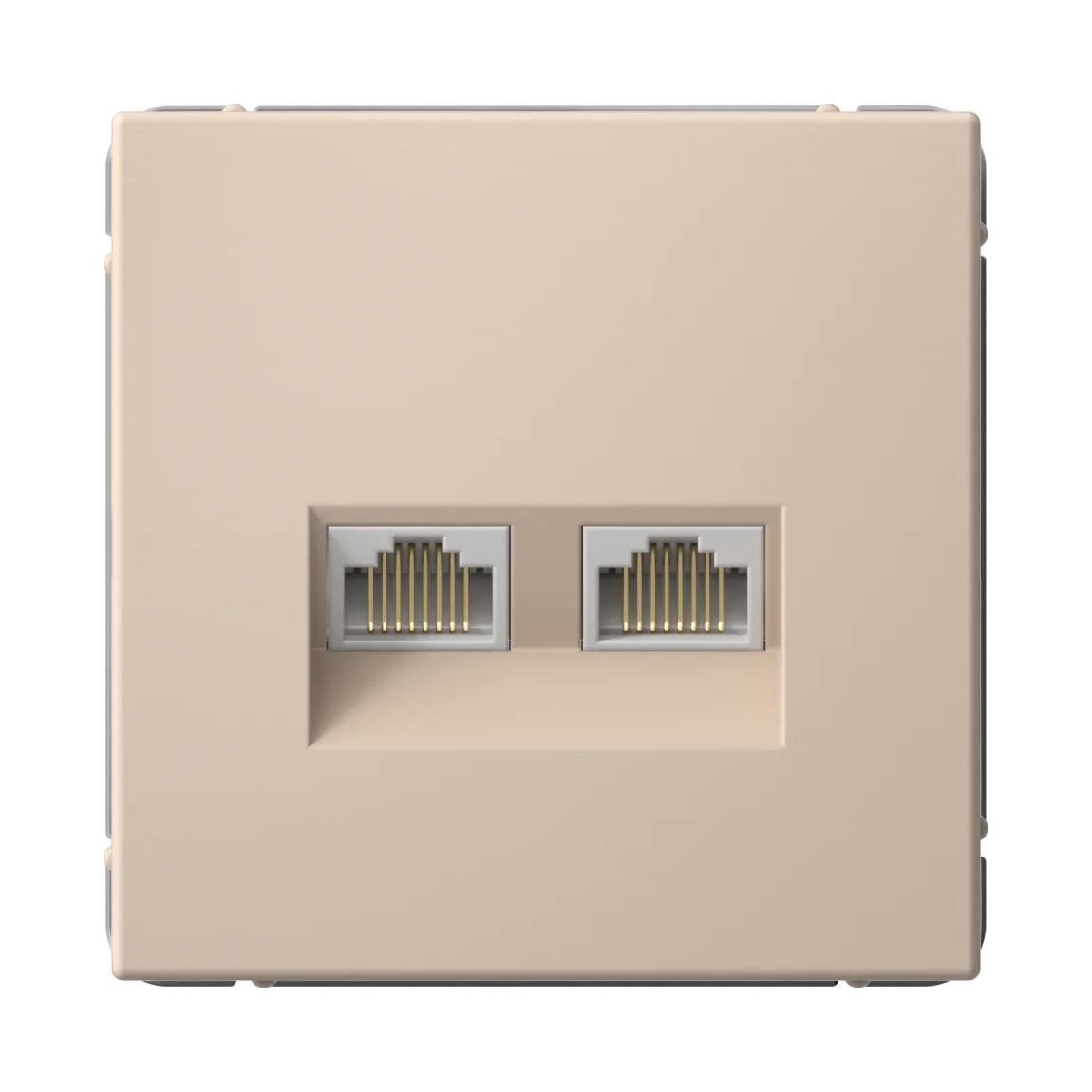 ARTGALLERY РОЗЕТКА двойная компьютерная RJ45+RJ45, кат.6А, механизм, ПЕСОЧНЫЙ