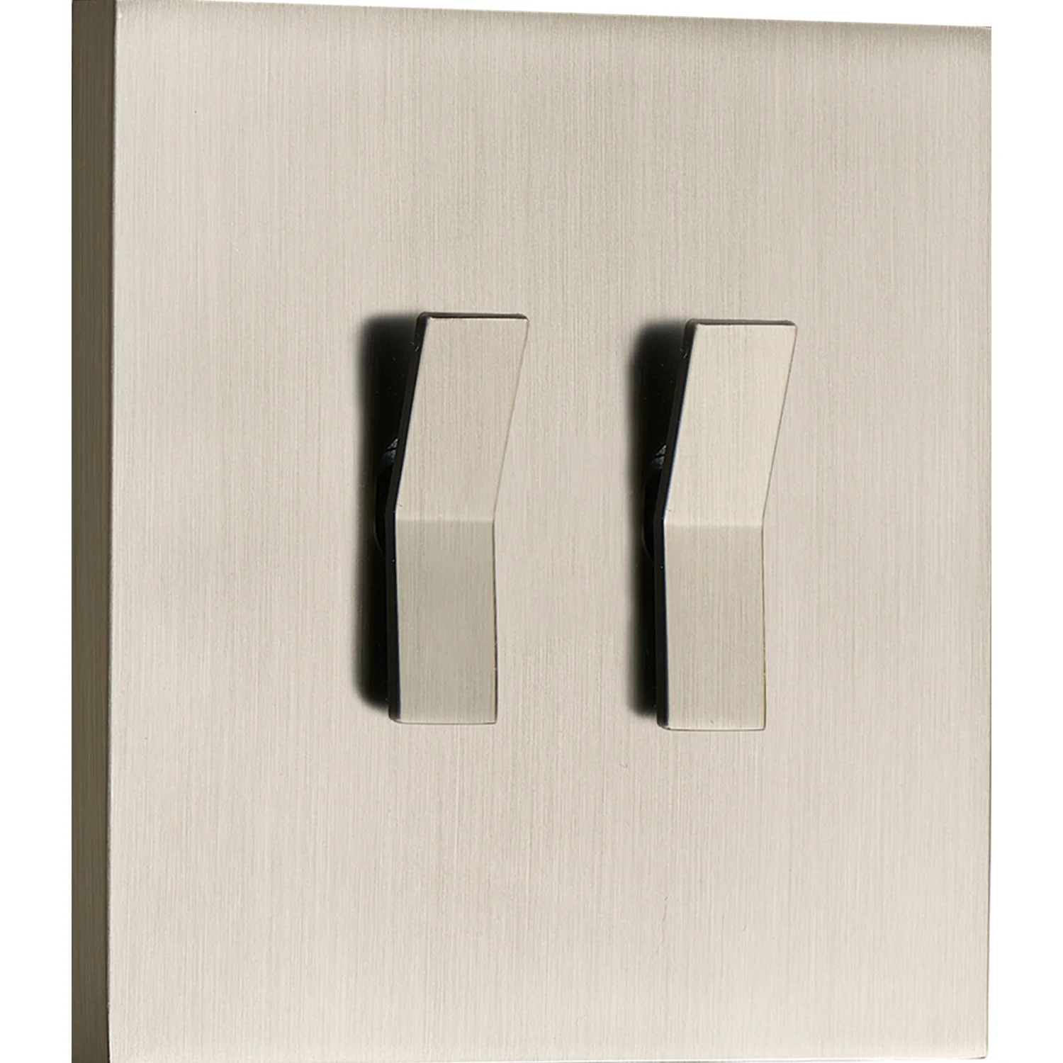 Donel N96 Переключатель на 2 тумблера,  клавиша Angle, 10AX 250V, Никель, серия DT