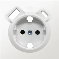 Donel R98 матовый жасмин накладка для розетки Schuko с зарядным устройством USB A+C, с защитными што