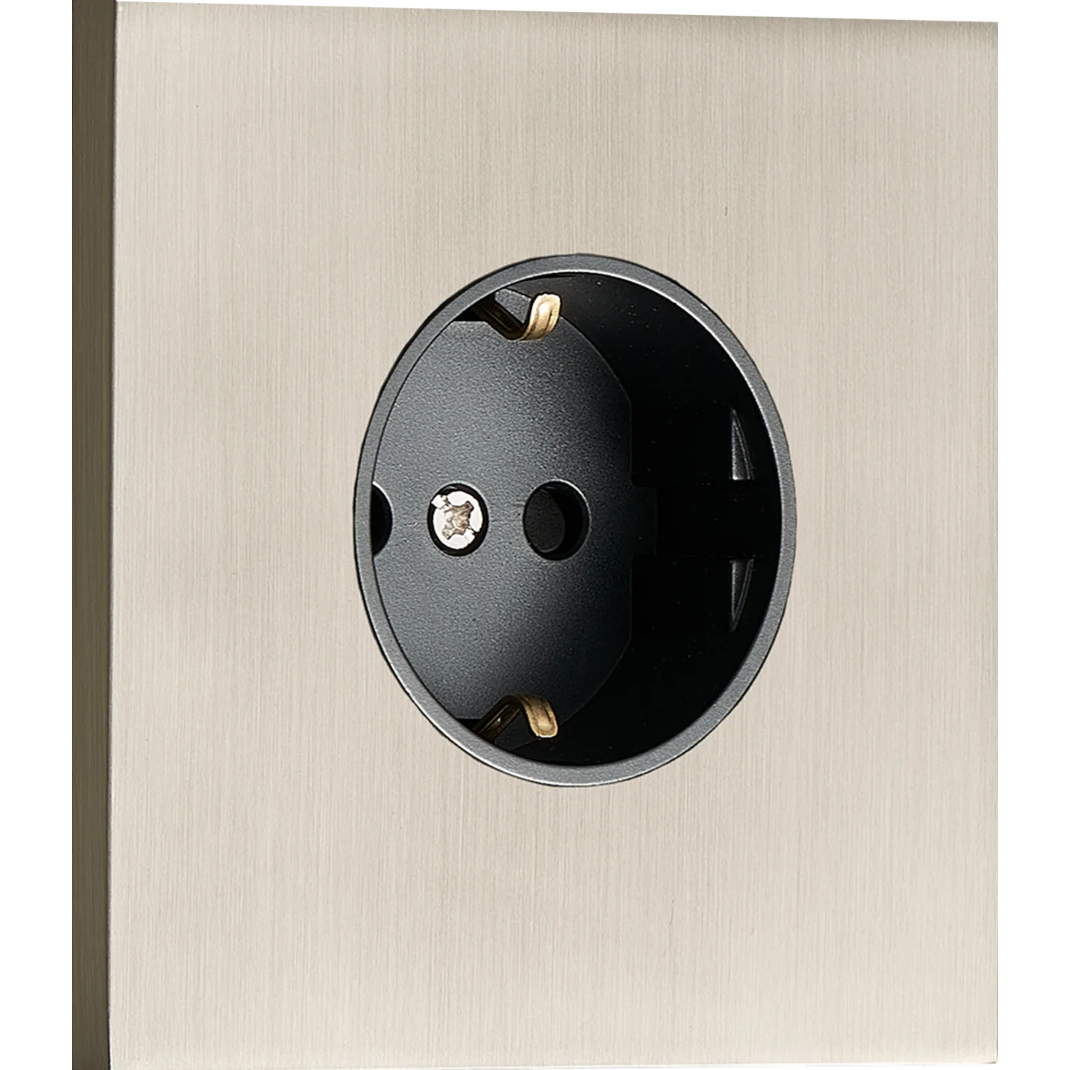 Donel N96 Розетка Schuko с заземлением, со шторками 16A 250 В~ , Никель, серия DT