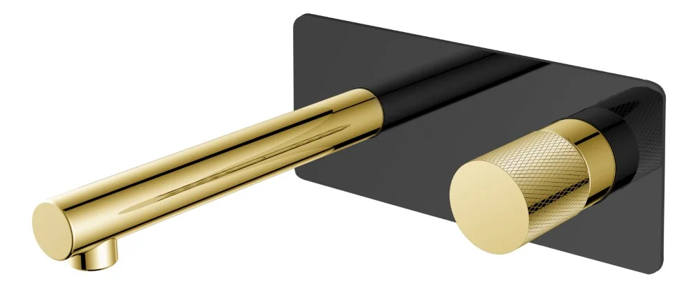 Boheme Смеситель STICK из стены BLACK TOUCH GOLD