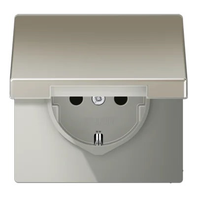 Штепсельная розетка SCHUKO 16А / 250В с подпружиненной откидной крышкой, пружинные зажимы, возможно