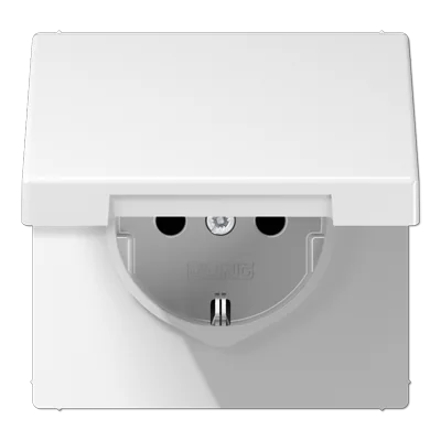 LS1520KLWW_SCHUKO-розетка, с откидной крышкой