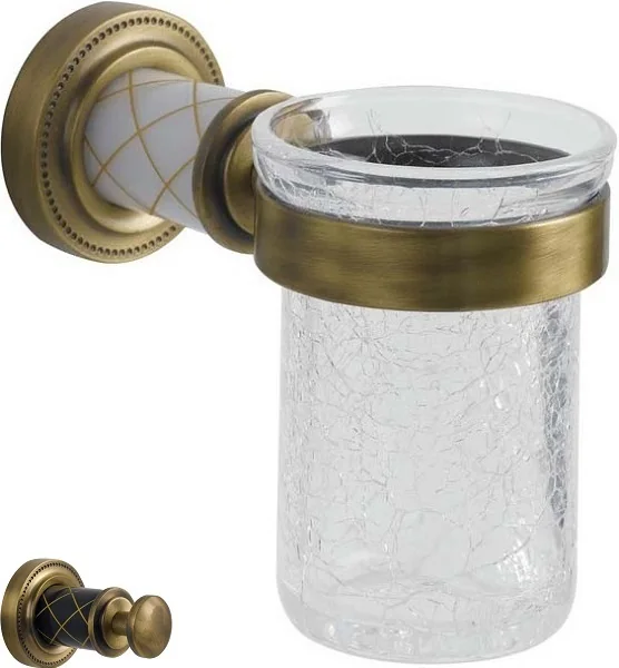 Boheme Стакан для зубных щеток MURANO BRONZE (черное)_Комплект
