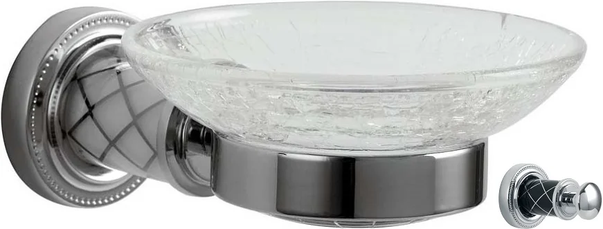 Boheme Мыльница MURANO CHROME (черное)_Комплект