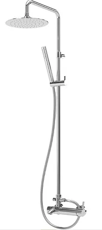 CZR-B-CVD2-01 Душевая стойка с изливом, с верхним и ручным душем, верхний душ диаметр 230 мм из ABC,