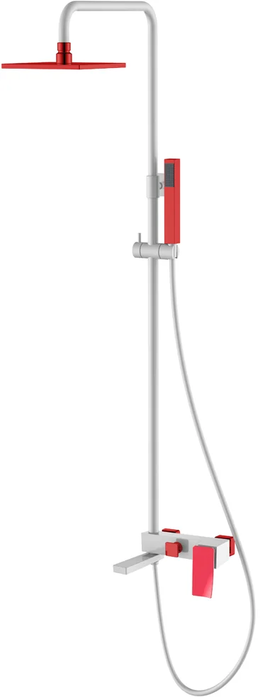 Boheme Стойка для душа Q WhiteRed.2_Комплект