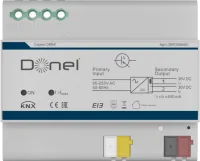 Donel KNX блок питания, 640 мA. Входное напряжение 95-255 В AC, 47-63 Гц, выход 1: 30 В DC +1/-2 В,