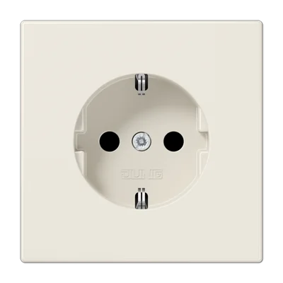 Штепсельная розетка SCHUKO 16А / 250В с защитными шторками, пружинные зажимы; дюропласт; слоновая ко