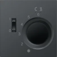 Donel R98 METAL вороненая сталь накладка для регулятора тёплого пола DTEF231, серия DA
