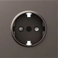 Donel S08 мокко накладка для розетки Schuko с заземлением, со шторками 16A 250 В~,серия DB