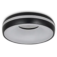 Donel, св-к встроенный, цвет ЧЕРНЫЙ, D95xH38мм, под лампу GU10, IP20, серия: DN02