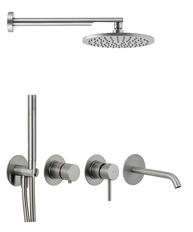 Душевая система Remer X Style X96D3SETXV, сталь