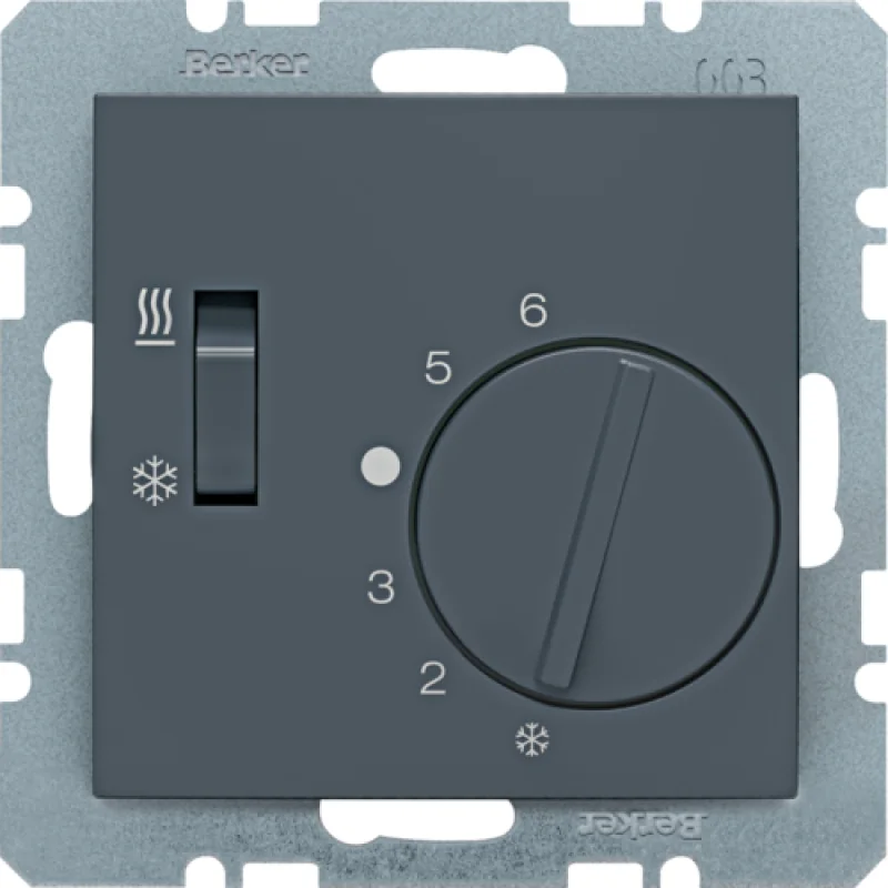 Терморегулятор для управления HVAC с центральной панелью, S.1/B.x, цвет: антрацитовый, матовый