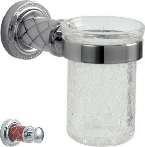Boheme Стакан для зубных щеток MURANO CHROME (рубиновое)_Комплект